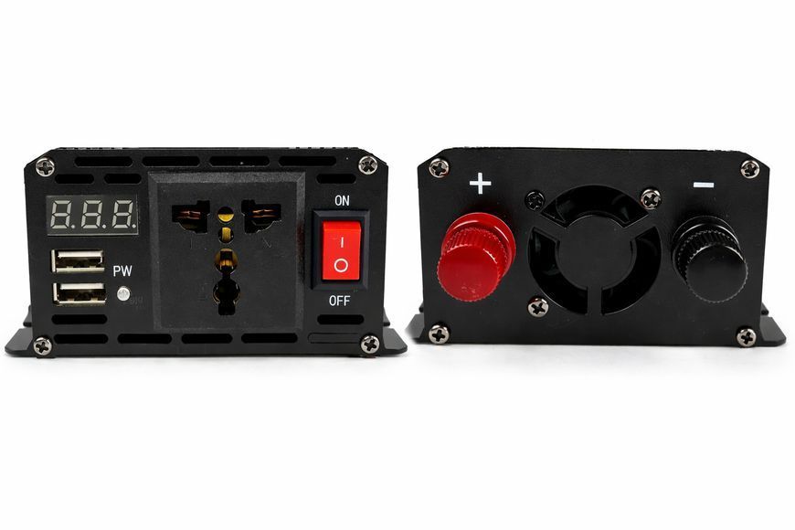 Перетворювач напруги 12V-220V UKC 1000 Вт з чистою синусоїдою / автомобільний інвертор 12 В 220 В з цифровим дисплеєм та USB виходом sp4139 фото