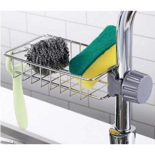 Органайзер для мийки HELPER XL-232, (17х10х4 см) / Підвісний тримач для кранових губок / Полиця на змішувач 205XL-232 фото