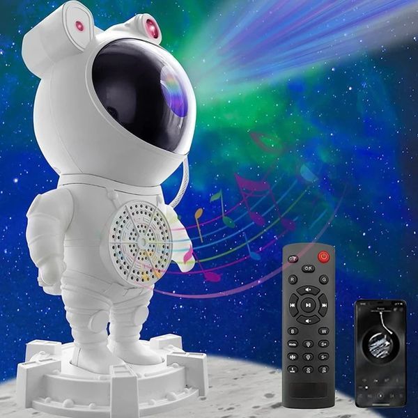 Ночник проектор зоряного неба Астронавт із Bluetooth колонкою Sky Star Astronaut Bambi ZZ-202 44091072 фото