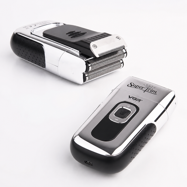Бритва VGR V 332 Silver / Шейвер сітковий на USB / Електробритва з подвійним лезом та триммером sp10654 фото