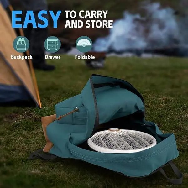Електрична мухобійка Buzzeap, складна електрична мухобійка 3 в 1, електрична мухобійка Jam600 фото