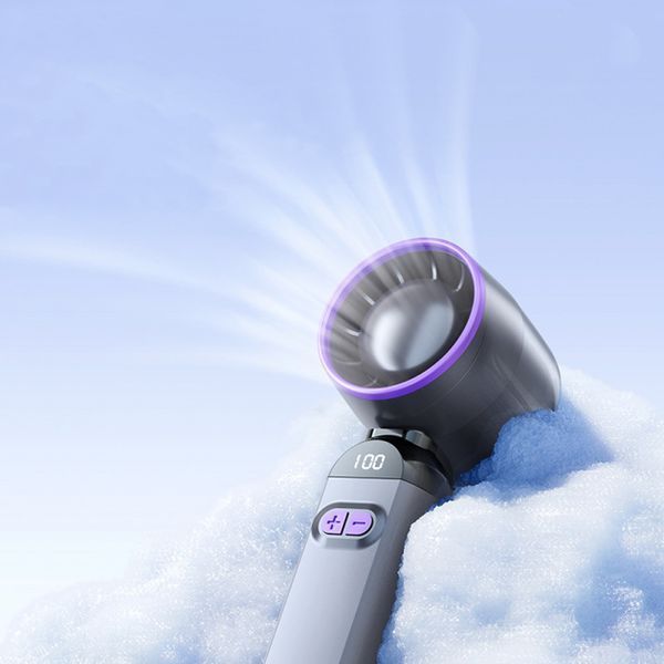 Вентилятор портативний настільний ручний Handheld fan LY-937 із вбудованим акумулятором та з цифровим дисплеєм, 5 швидкостей 2054228 фото