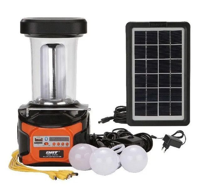 Портативна сонячна автономна система Solar Light DT-9016 панель похідний ліхтар повербанк 50958745012 фото