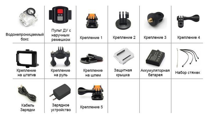 Екшн камера Eken H9R 4k Wi-Fi Black Original 205526 фото