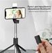 Селф палиця, штатив-монопод для телефону з Bluetooth пультом та LED світлом Selfie Stick DF-01S AND 5222 (чорний) 2054041 фото 4