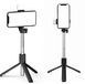 Селф палиця, штатив-монопод для телефону з Bluetooth пультом та LED світлом Selfie Stick DF-01S AND 5222 (чорний) 2054041 фото 3