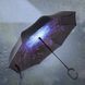 Парасолька Lesko Up-Brella Зоряне небо складається парасолька у зворотному напрямку довга ручка антизонт хіт 540VEN187 фото 2