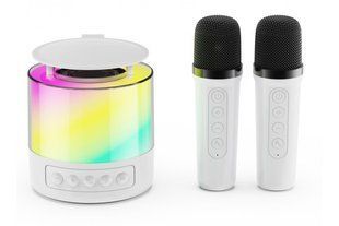 Дитяче караоке з 2ма мікрофонами K12 зі зміною голосу Bluetooth колонка з RGB підсвічуванням M17259 фото