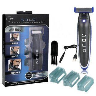 Чоловічий тример Micro Touch Solo, Машинка для стрижки бороди 3 в 1 sp2223647 фото