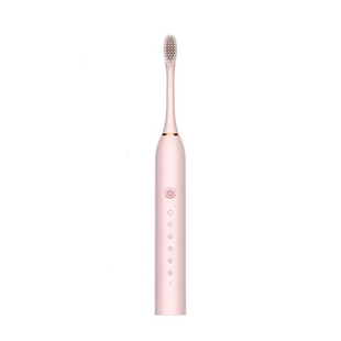 Рожева Електрична зубна щітка Sonic Toothbrush Х-3 ультразвукова акумуляторна 4 змінні насадки в комплекті Jam8575/1 фото