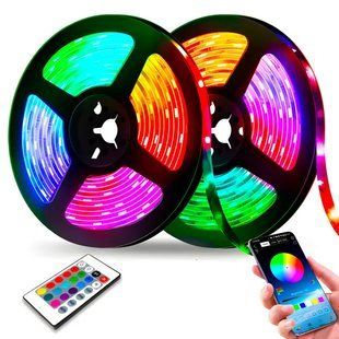Світлодіодна стрічка LED RGB USB APP SF-20, самоклеюча, 5 м, з пультом ДУ, на 300 діодів G7770 фото