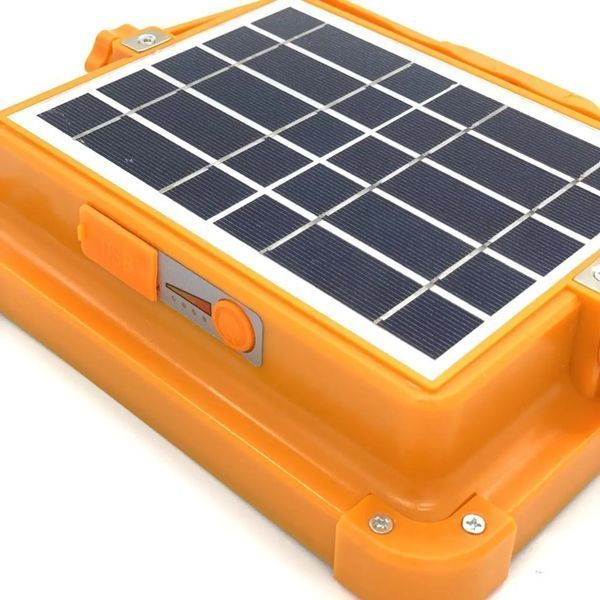 Портативна сонячна батарея універсальна для заряду Power bank Solar LED light D8 12000 mAH 509852140 фото