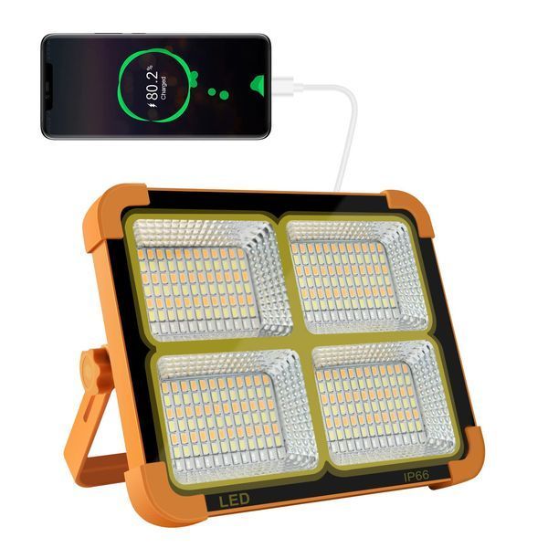 Портативна сонячна батарея універсальна для заряду Power bank Solar LED light D8 12000 mAH 509852140 фото