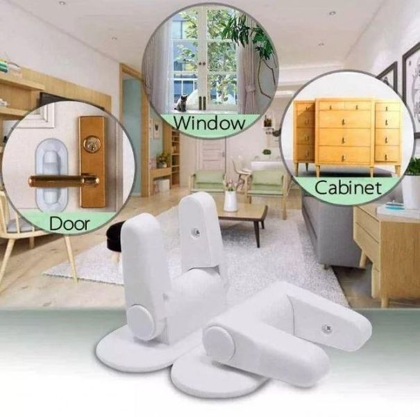 Дитячий замок блокатор на дверні та віконні ручки клямка Door Lever Lock обмежувач відчинення дверей Jav778541 фото