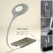 Гнучка USB лампа з голосовим керуванням із зарядкою від Power bank біла / Світлодіодний ліхтар LK-50 21256320 фото 5