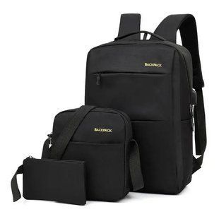 Універсальний набір рюкзак + сумка + гаманець BACK-PACK 3в1 Чорний BACK-PACK 3в1 фото