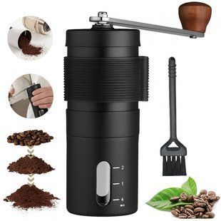 Кавомолка для кавових зерен з керамічними жорнами Coffee GrinderAND LY-957 2054270 фото