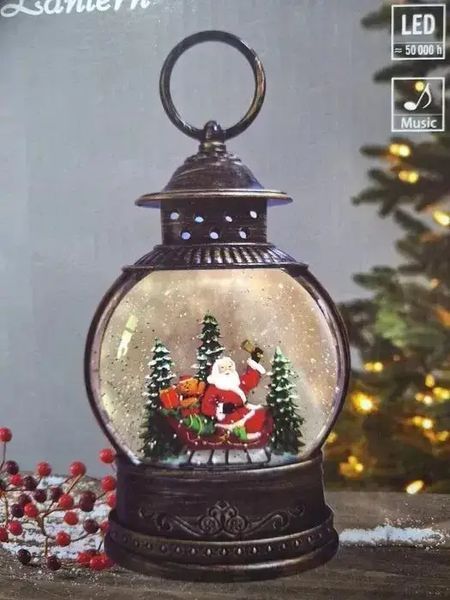 Дід мороз Новорічний ліхтар-нічник LED/Різдвяний світильник Вінтажний ліхтар XMAS WDL-2103A SN27 sp10083 фото