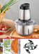 Блендер Raf Food Processor R7019 кухонний подрібнювач 250W металева чаша на 2 л чоппер G552699 фото 1