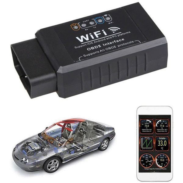 Сканер для діагностики автомобіля OBD2 ELM327 WI-FI 2714-400 фото