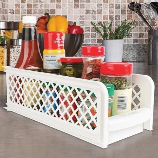 Пластиковий органайзер для ванної з 2 висувними полицями, Portable 2 Tier Basket Drawers M0000 фото