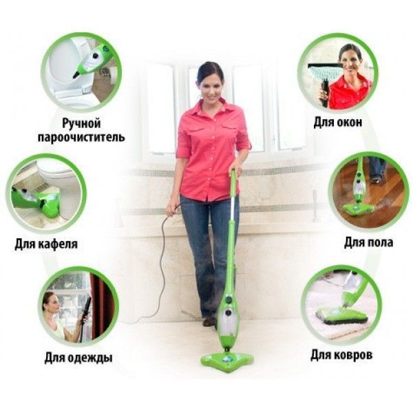 Універсальна парова швабра Steam Cleaner X5 MOP 5 в 1 2262356 фото