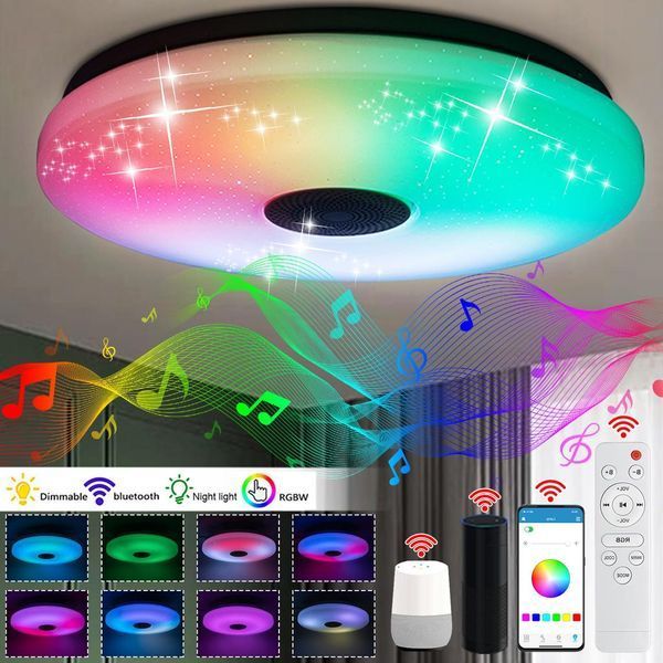38см світлодіодний RGB світильник стельовий bluetooth + пульт дистанційного керування G5556888 фото