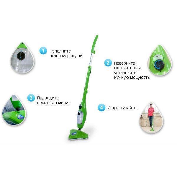 Універсальна парова швабра Steam Cleaner X5 MOP 5 в 1 2262356 фото