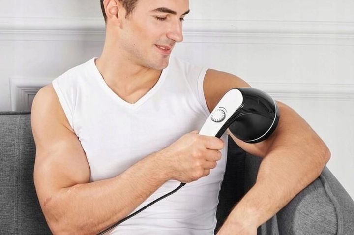 NEW Антицелюлітний масажер Body Massage, 4 насадки / Вібромасажер з ІЧ підігрівом / Масажер для тіла 2053865 фото