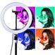 Кільцева LED лампа RGB MJ38 38см 220V 1 крепл.тел USB + пульт Mu741025 фото 3