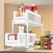 Пластиковий органайзер для ванної з 2 висувними полицями, Portable 2 Tier Basket Drawers M0000 фото 1