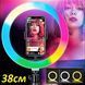 Кільцева LED лампа RGB MJ38 38см 220V 1 крепл.тел USB + пульт Mu741025 фото 1