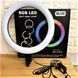Кільцева LED лампа RGB MJ38 38см 220V 1 крепл.тел USB + пульт Mu741025 фото 5