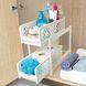 Пластиковий органайзер для ванної з 2 висувними полицями, Portable 2 Tier Basket Drawers M0000 фото 2