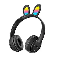Дитячі бездротові Bluetooth навушники з вушками зайчика RGB Picun B12 4704/4705 VJ G4704 фото