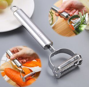 Овочерізка шинка з нержавіючої сталі 4 в1 Titan Peeler 2053499 фото
