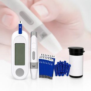Вимірювач рівня глюкози в крові AND1508 / Цифровий глюкометр LCD / Апарат для вимірювання цукру HH-XT520 В наявності 50 тестів 2054661 фото