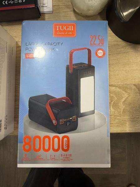 Зовнішній акумулятор (Tugii Y108) Power Bank 80000 мАч із швидкою зарядкою 22,5 Вт M80000 фото