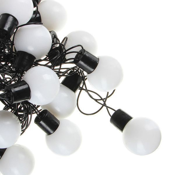Гірлянда матова кулька 40LED 5м (флеш) 18мм, Новорічна бахрама, Світлодіодна гірлянда, Вулична гірлянда mu13830 фото