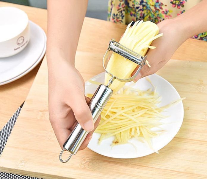 Овочерізка шинка з нержавіючої сталі 4 в1 Titan Peeler 2053499 фото