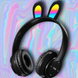 Дитячі бездротові Bluetooth навушники з вушками зайчика RGB Picun B12 4704/4705 VJ G4704 фото 2