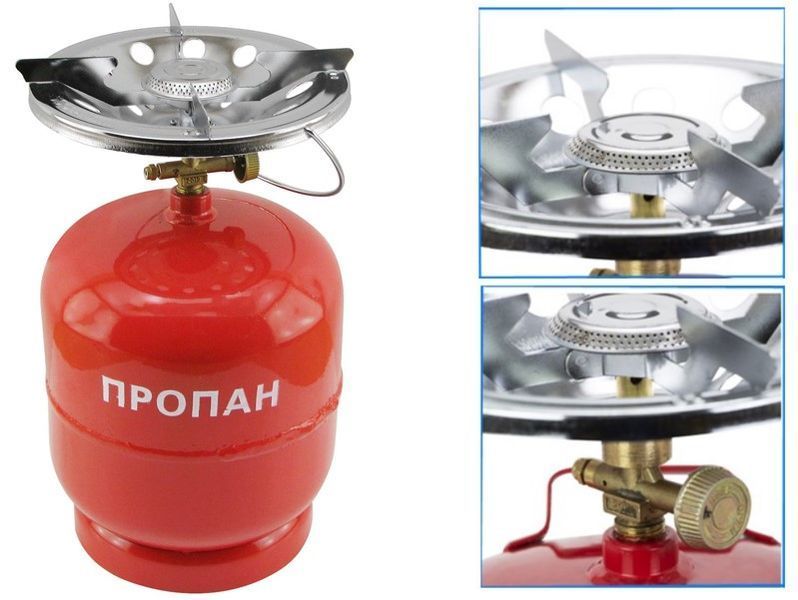 Кемпінговий газовий балон Турист на 8 л з пальником 506666 фото