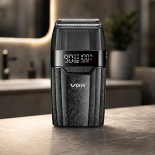 Бритва VGR V 640 S Black / Шейвер чоловічий професійний / Електробритва акумуляторна чорна sp10618 фото