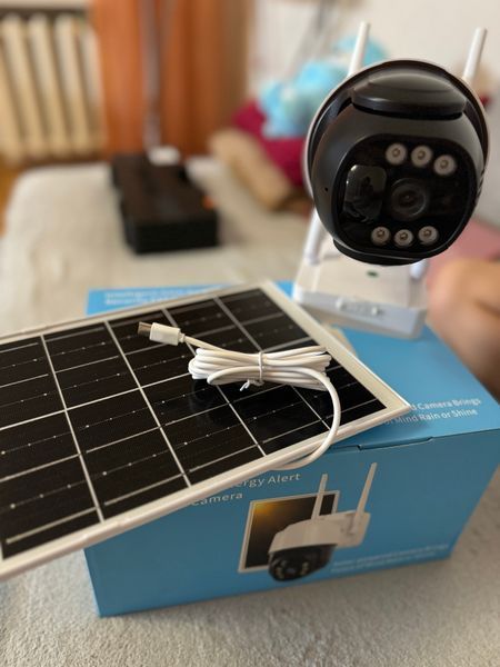 Поворотна погодозахисна сонячна камера безпеки 4G solar cam 1080P AZ-1087 фото