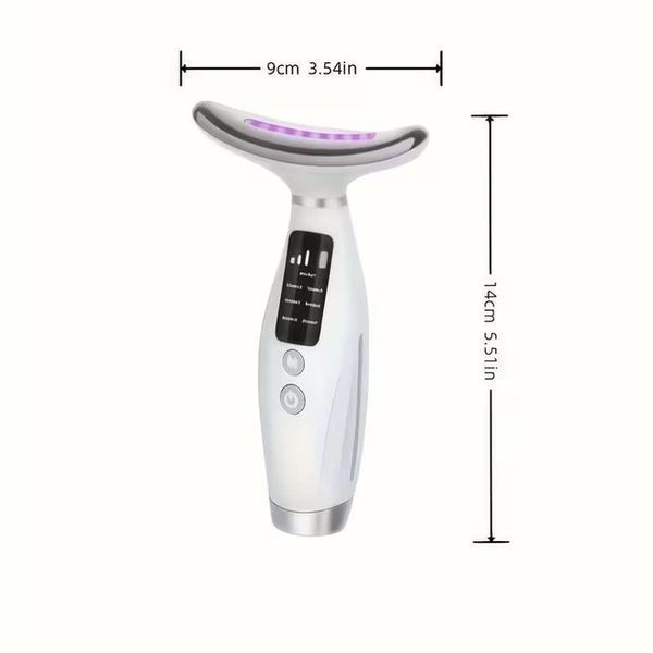 Акумуляторний електричний масажер для обличчя Neck Beauty Device з LED-дисплеєм, 7 режимів, USB-заряджання Jamx4581 фото