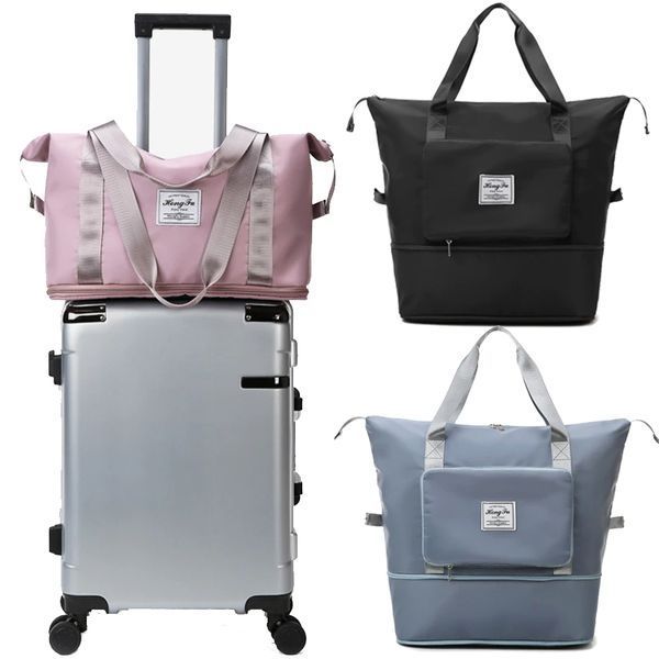 Запасна складна дорожня сумка Travel Bags для Чемодану рожева G58741 фото