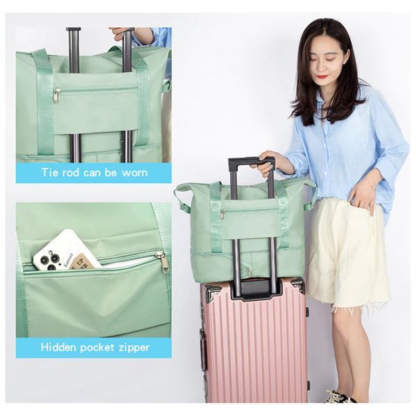 Запасна складна дорожня сумка Travel Bags для Чемодану рожева G58741 фото