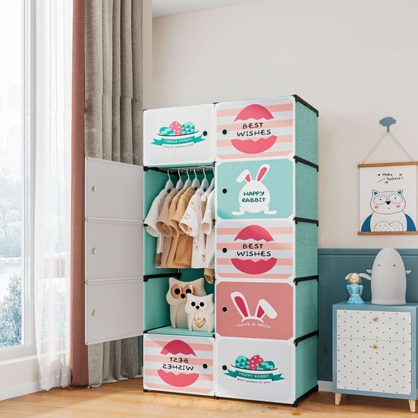 Дитяча шафа міні-компактна-портативна-модульна 4 полиці Closet AND LY-1047 2054447 фото