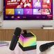Портативна Bluetooth колонка K18 з LED підсвічуванням 2 мікрофони чорний G6321 фото 2