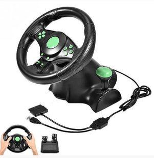 Руль игровой с педалями Vibrating Wheel PS3 PC USB 20500000008 фото